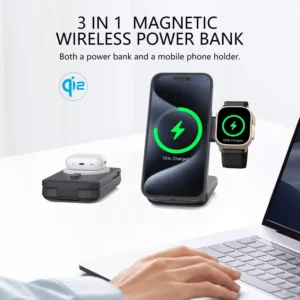 Zyler 10000mAh MagSafe Power Bank 3-in-1 Charging Station