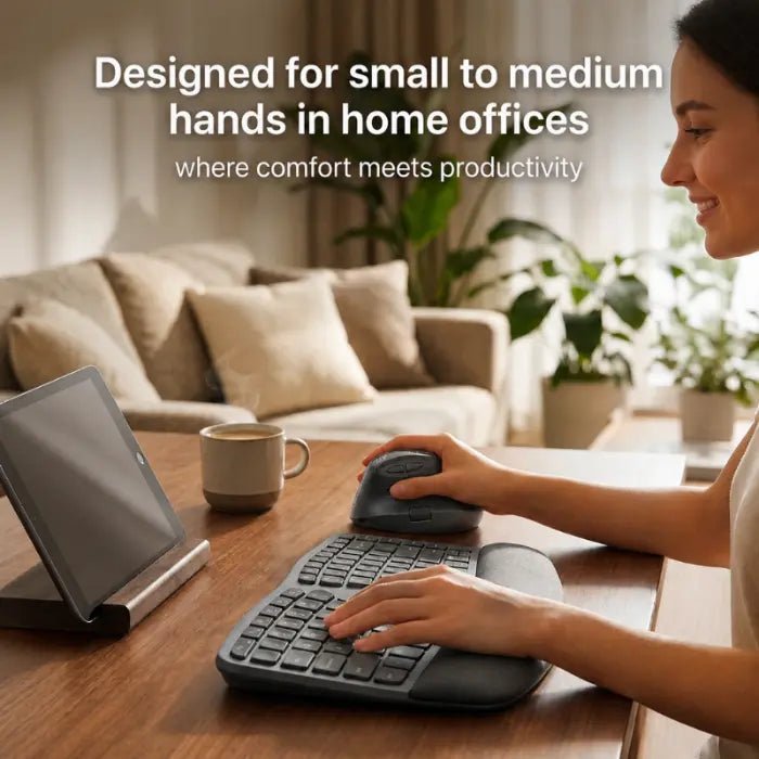 Zyler Ergonomic Vertical Mouse - Wireless Tri-Mode, Dual-Wheel, OLED Display - Image 5