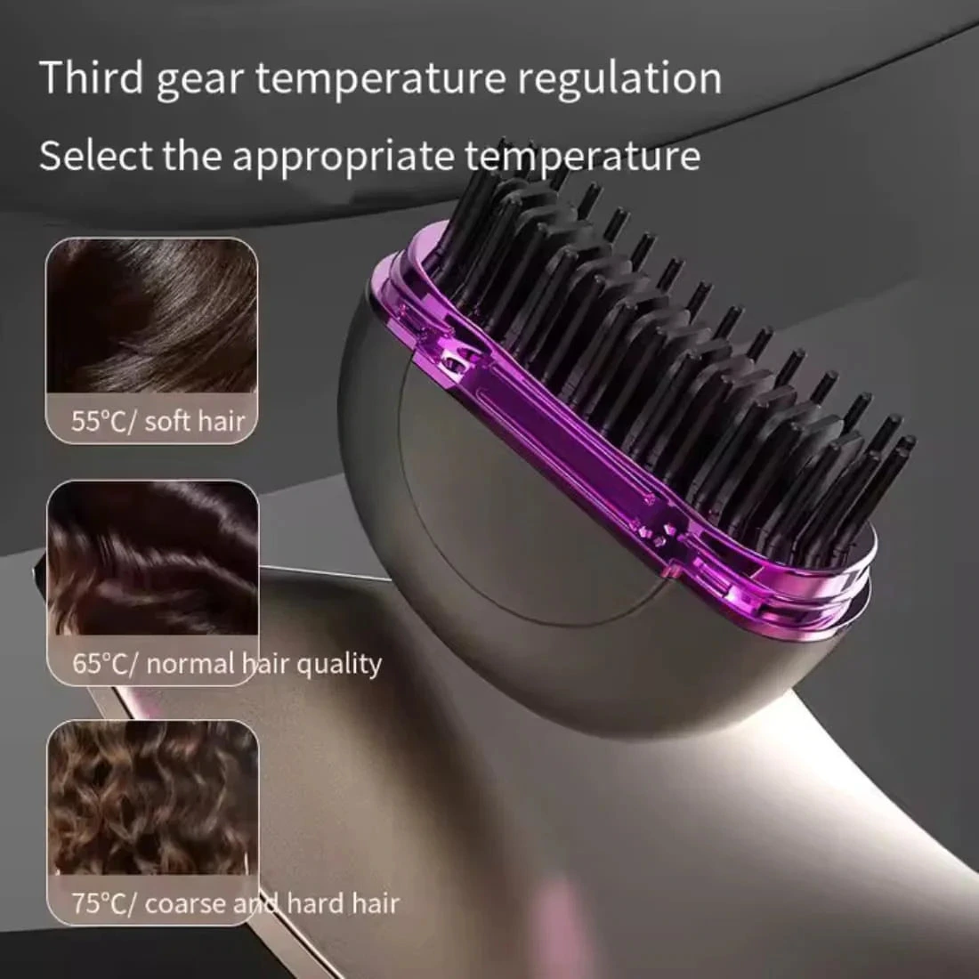 Zyler Wireless Portable Straightening Comb 3-Temperature Adjustable - Image 3
